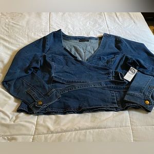 FTF Denim wrap top